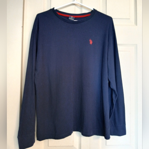 US. Polo Assn. Size Medium Navy Blue Cotton Longsleeve (M) - Picture 6 of 10